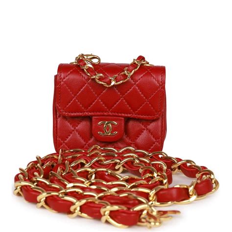 chanel vintage red and yellwo bag